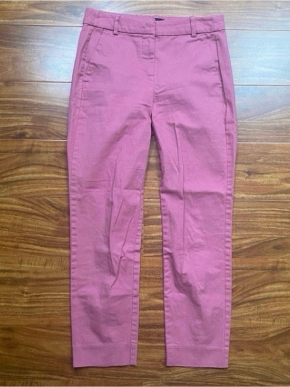 J. Crew Womens Mauve Pink Cotton Mix Midrise Stretch Straight Chino Pants 00P